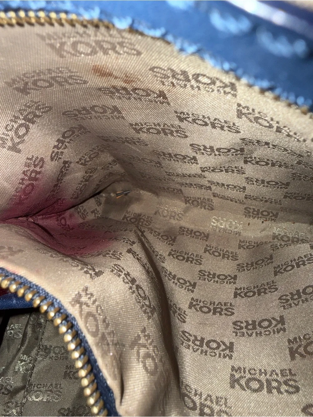 Michael Kors Astor Leather hobo bag in navy blue leather